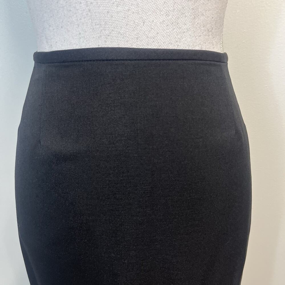 Le Suit Torino Black Pencil Skirt Sz 10 Straight Knee Length Professional Wear - Picture 3 of 7